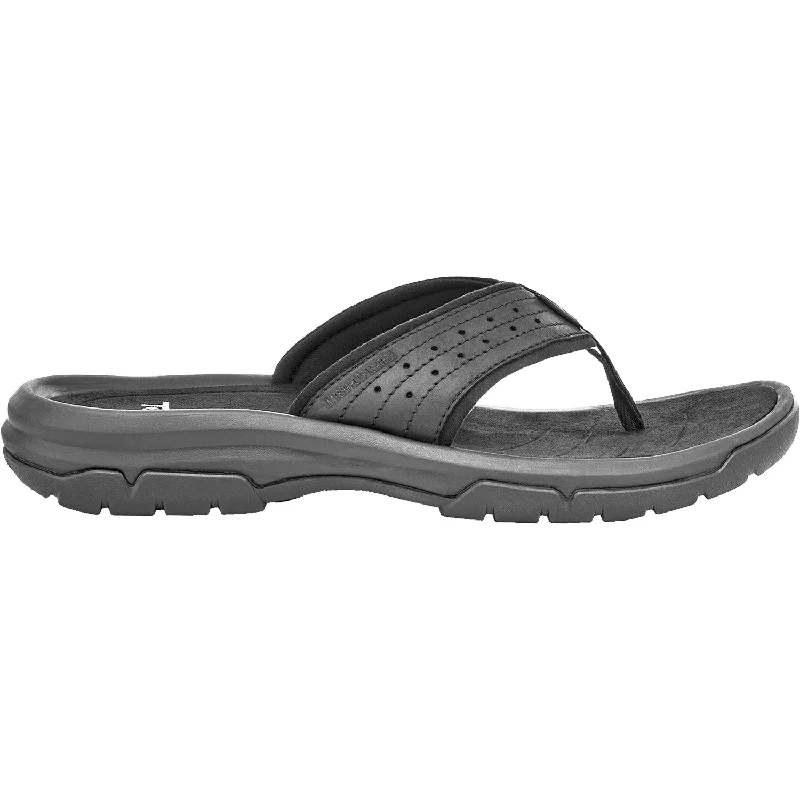 Men's Teva Langdon Flip True Black Leather