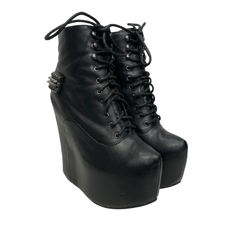 Jeffrey Campbell/Boots/US 9/Leather/BLK/DAMSEL-CRS CROSS SPIKES