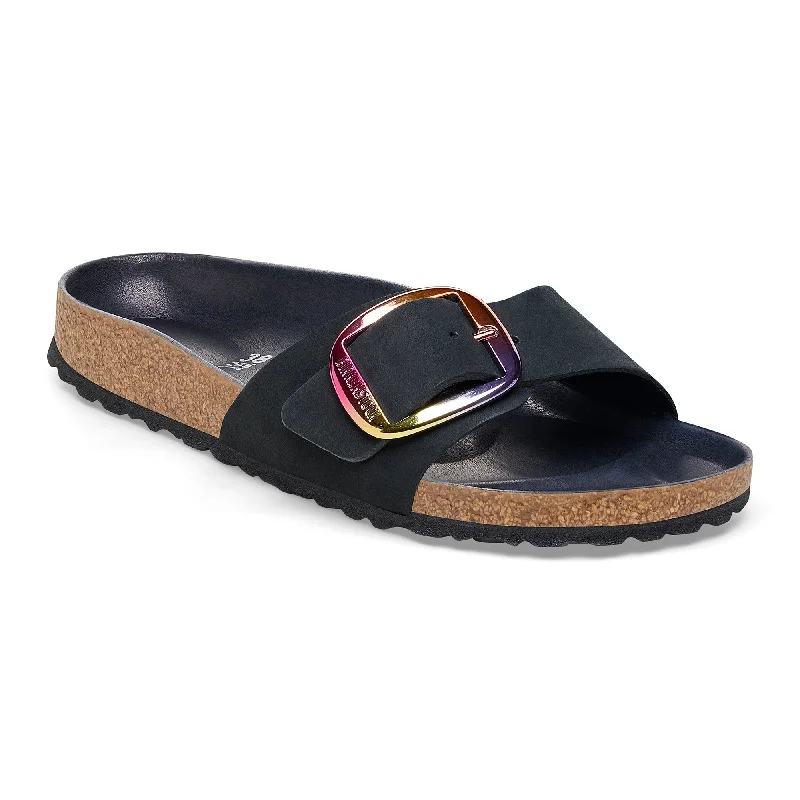 Birkenstock Madrid Big Buckle iridescent black nubuck