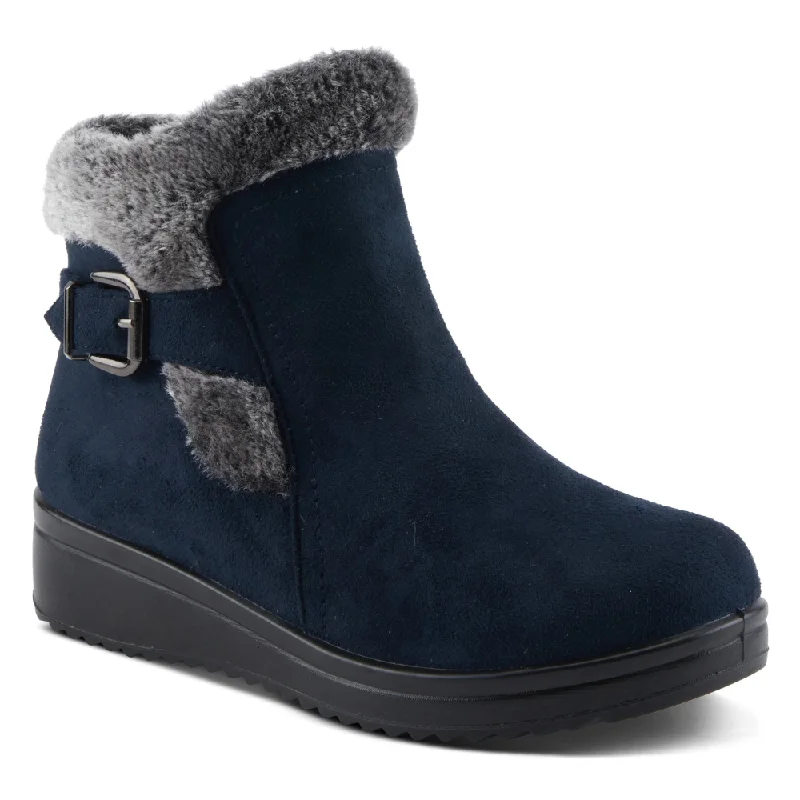 Spring Step Santuzza Navy Waterproof Microsuede Bootie (Women's)