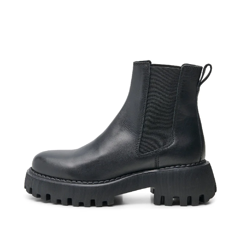 Posey chelsea boot leather - BLACK