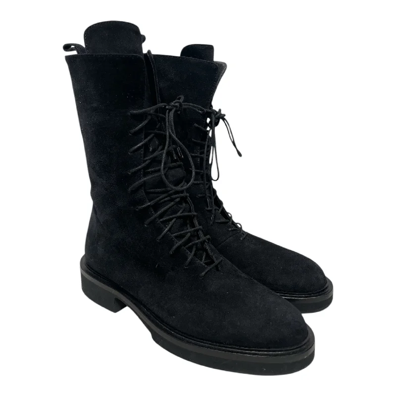 KHAITE/Lace Up Boots/EU 41/Suede/BLK/Combat Boots