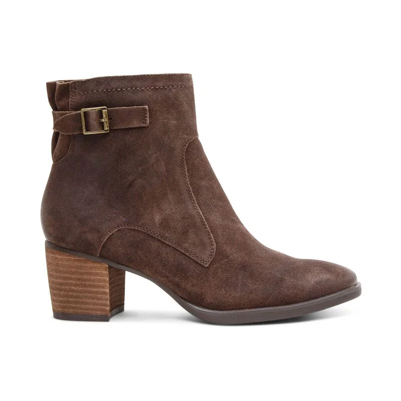 WOMEN'S AETREX RUBI BUCKLE BOOT | BROWN