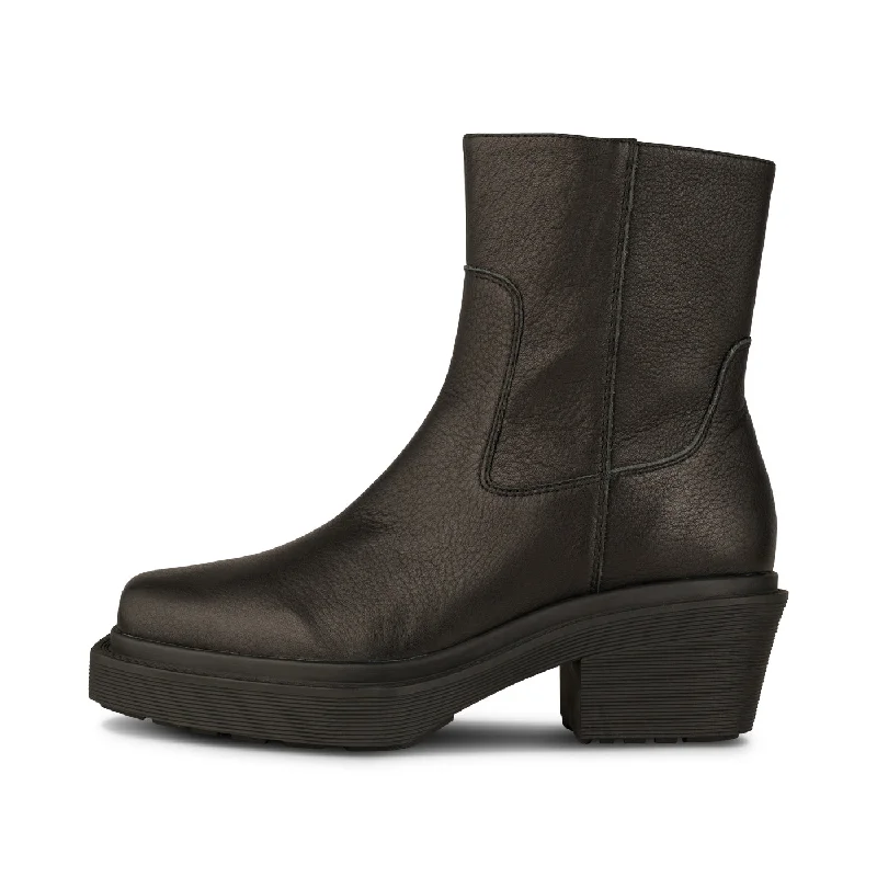 Amina western boot leather - Black