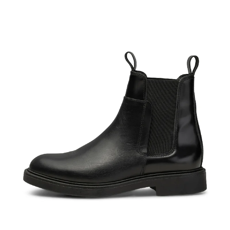 Thyra chelsea boot leather - BLACK