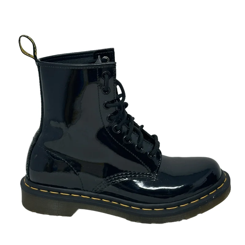 1460 Patent Leather Boots By Dr Martens In Black, Size: 7