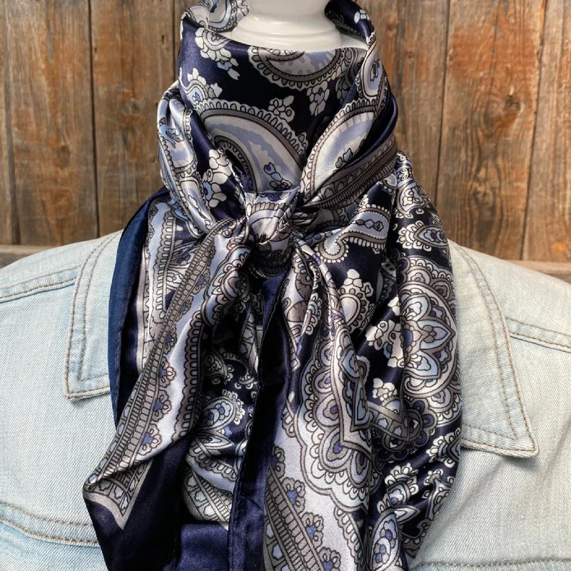 Two-Toned Blue Paisley Wild Rag