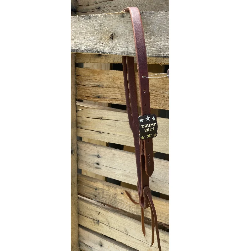 Cowperson Tack 3/4" Split Ear Headstall with Trump 2024 Buckle