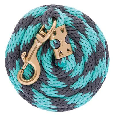 Weaver Turquoise and Grey 8' Poly Lead Rope with Snap