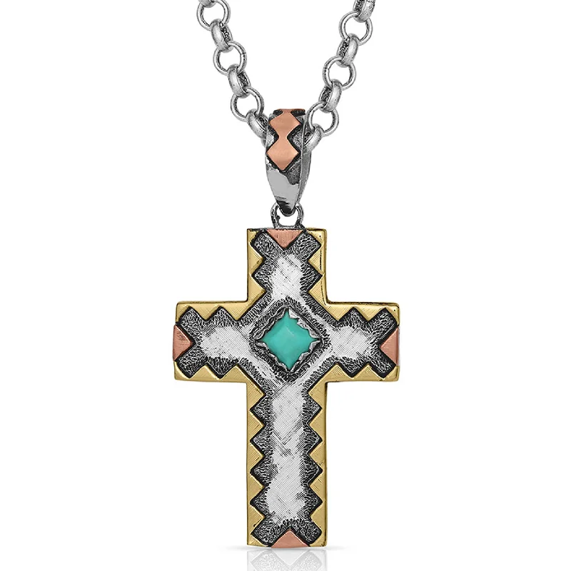 Montana Silversmiths Antiqued Cross Necklace