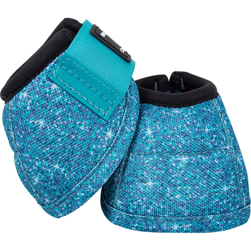 Classic Equine No Turn Dyno Bell Boots - Aqua Dazzle