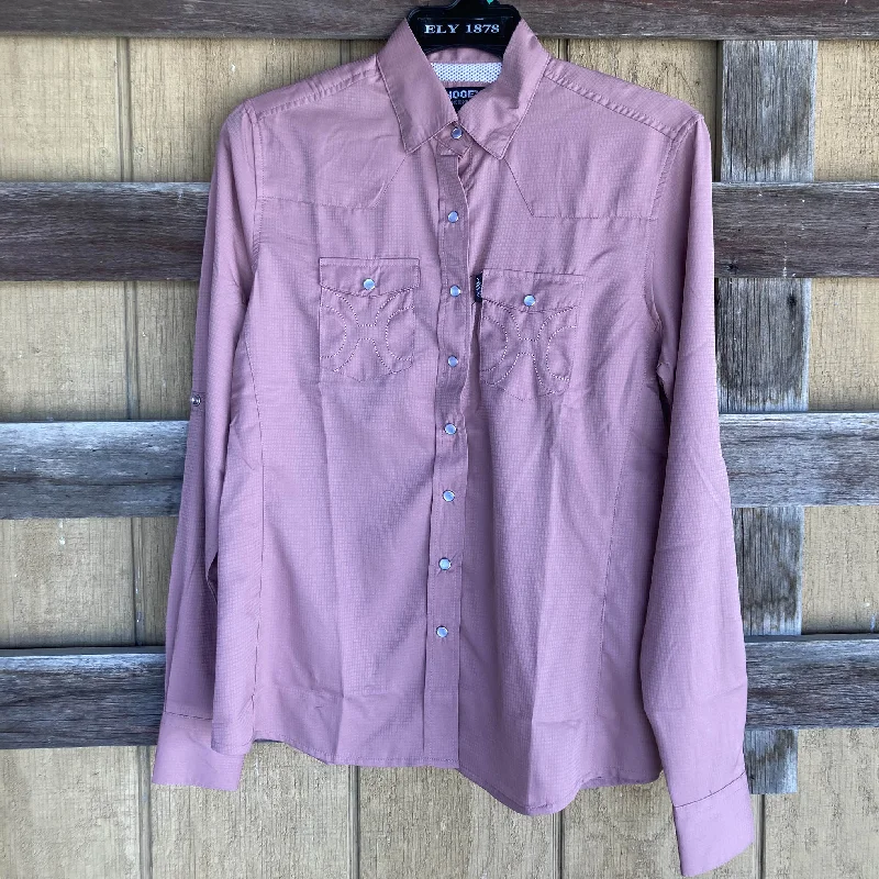 Hooey "Sol" Women's Ash Rose Long Sleeve Shirt