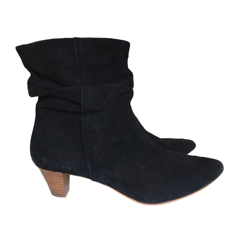 BLACK BOOTS ANKLE HEELS by SILENT D Size:8.5