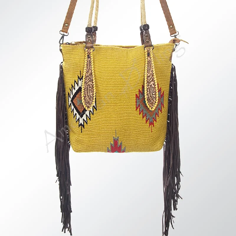 Yellow Blanket Fringe Purse