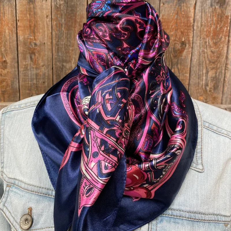 Blue & Pink Swirl Wild Rag