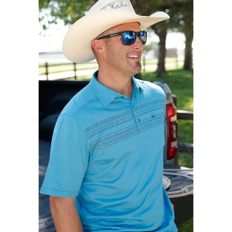 Cinch Blue Stripe Polo