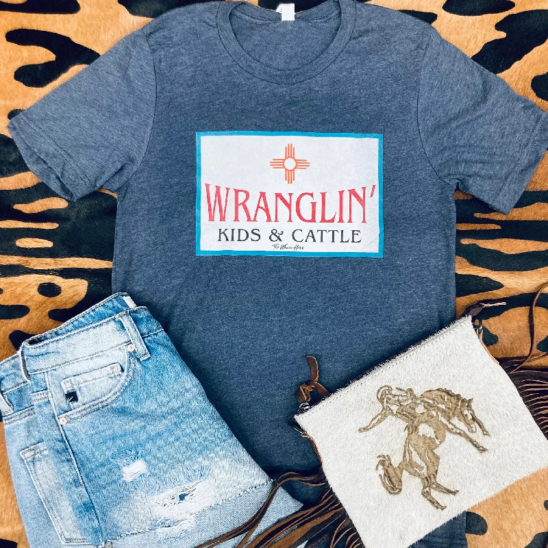 Wranglin Kids & Cattle Tee