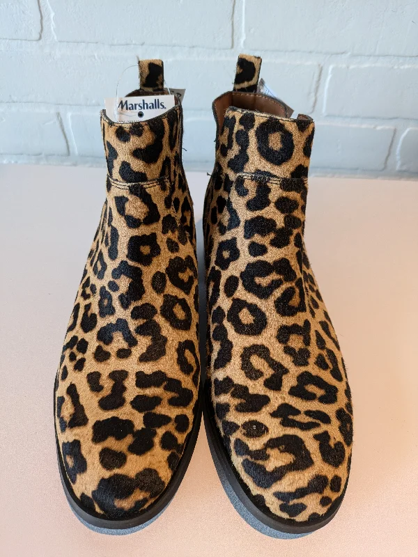 Boots Ankle Flats By Franco Sarto In Leopard Print, Size: 7