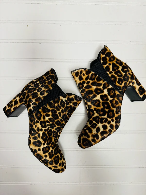 Boots Ankle Heels By White House Black Market In Animal Print, Size: 6