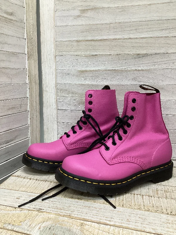 Boots Combat By Dr Martens In Pink, Size: 7