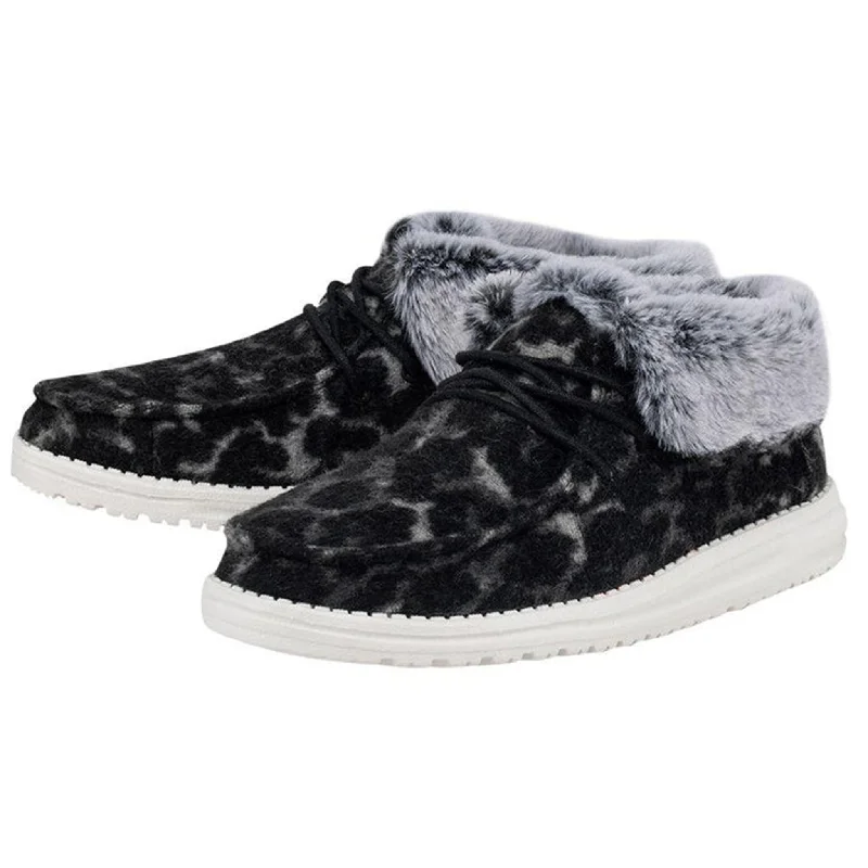 Hey Dude Britt Abstract Grey Leopard Bootie