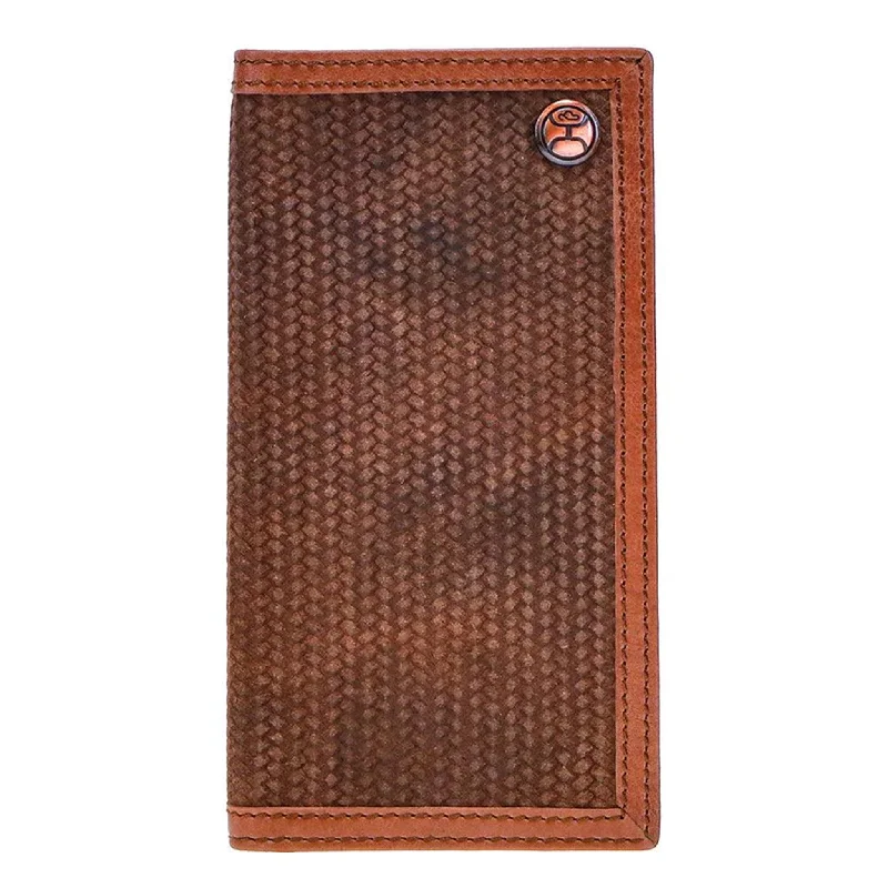 Hooey Brown Basket Weave Rodeo Wallet