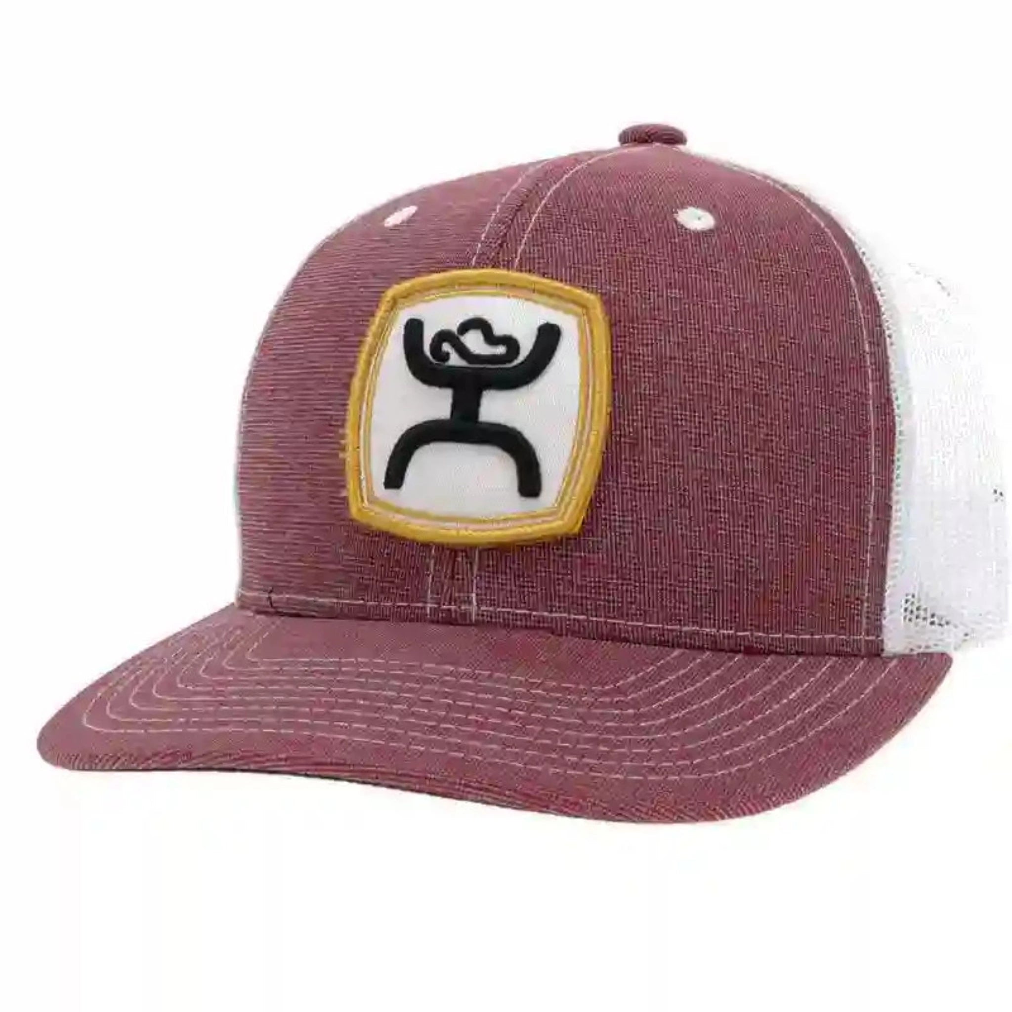 Hooey Burgundy & White Hooey Up Cap