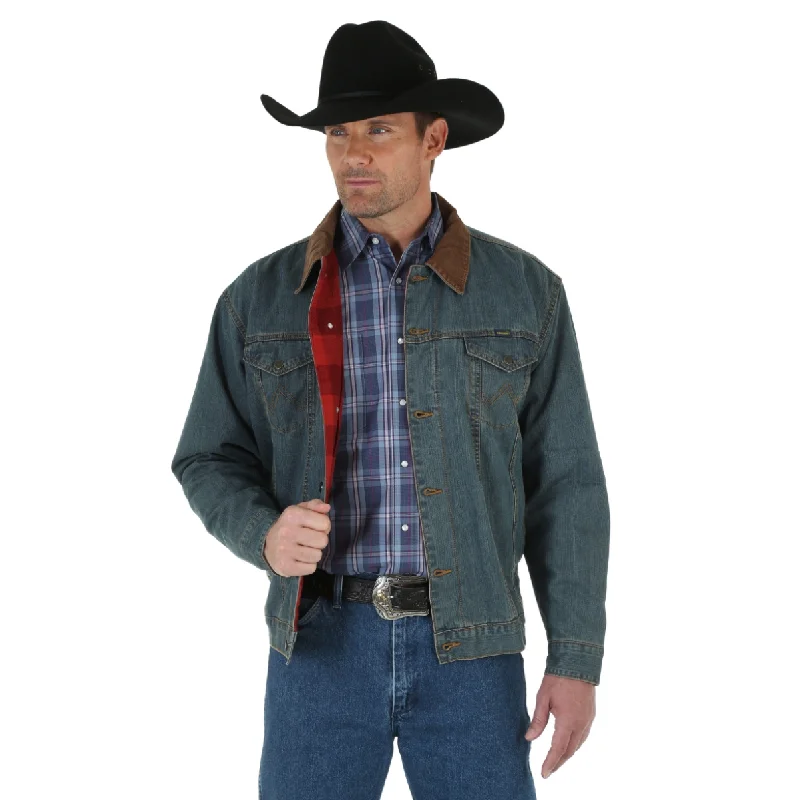 Wrangler Men's Denim Button Up Western Coat