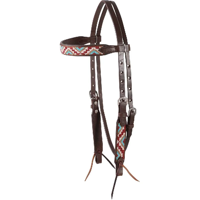 Cashel Chocolate Beaded Browband Headstall