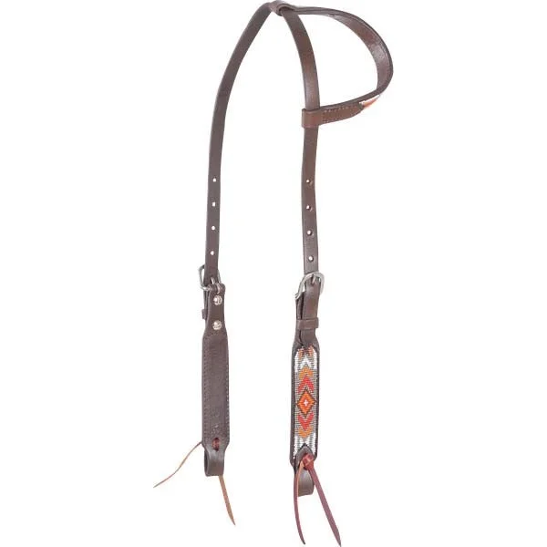 Cashel Beaded Slip Ear Headstall - Gallup