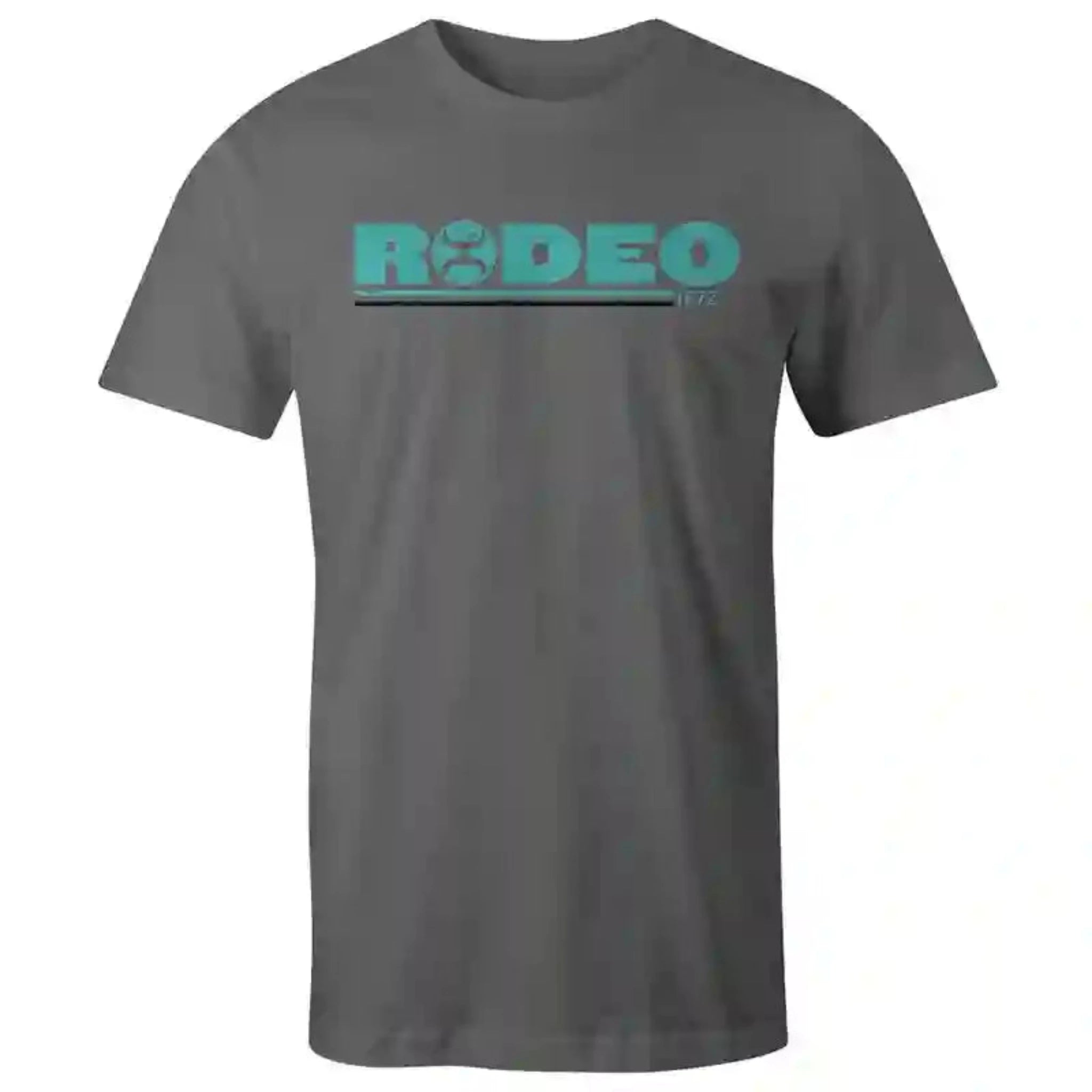 Hooey Men's Grey Tee with Turquoise Rodeo Logo