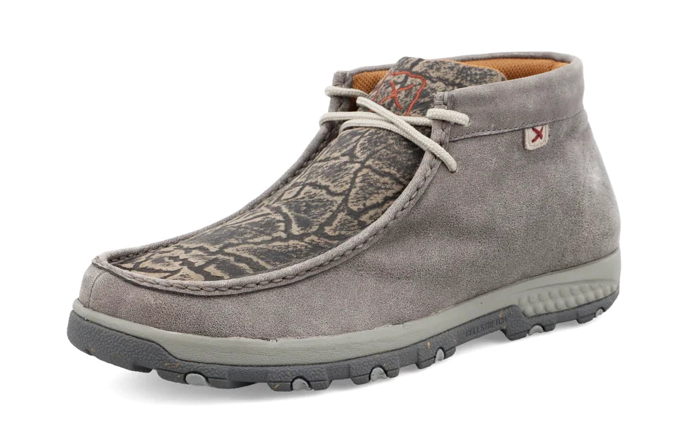 Twisted X Men's Grey Elephant Cell Stretch Chukka Driving Moc