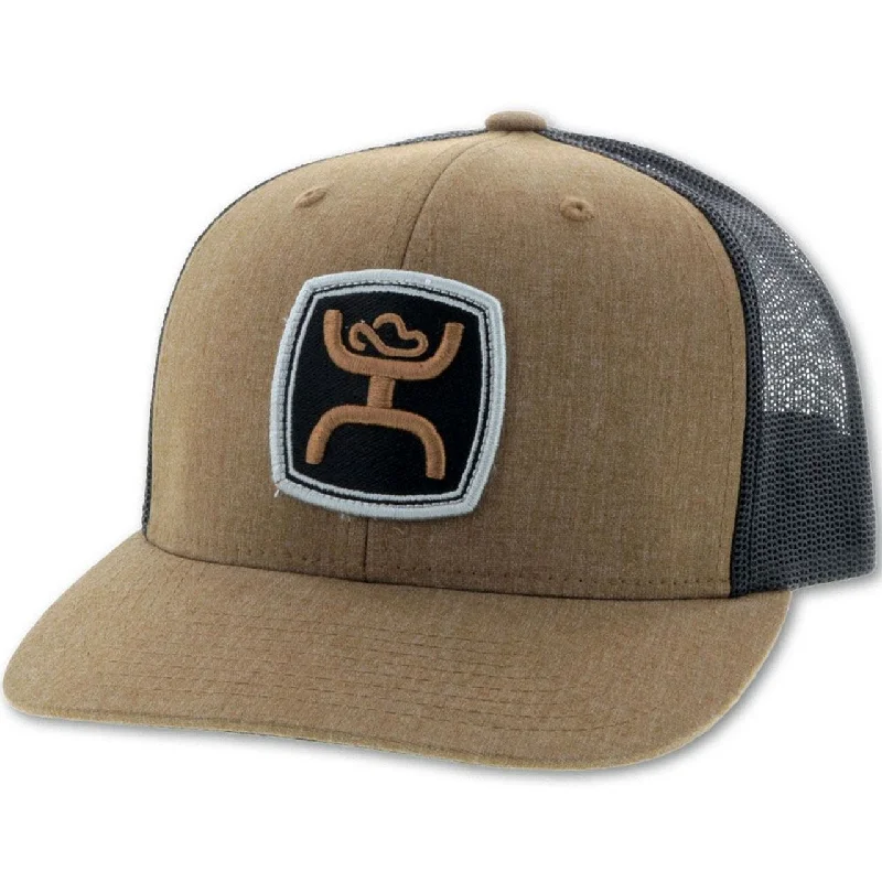 Hooey Mid Profile Brown/Black Cap-3-Color Hooey Up Patch