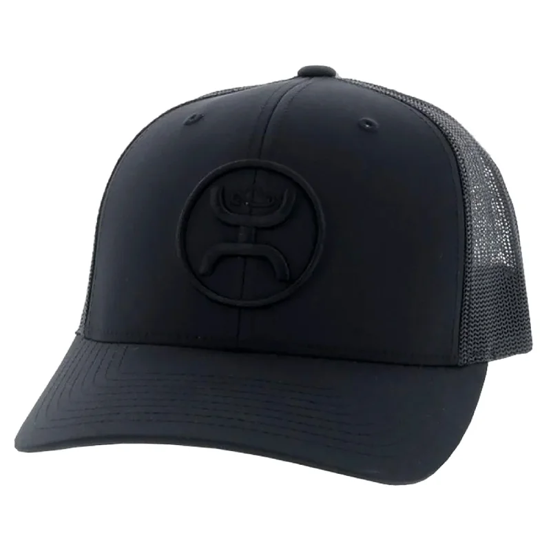 Hooey Black Cap-Black Hooey O Patch