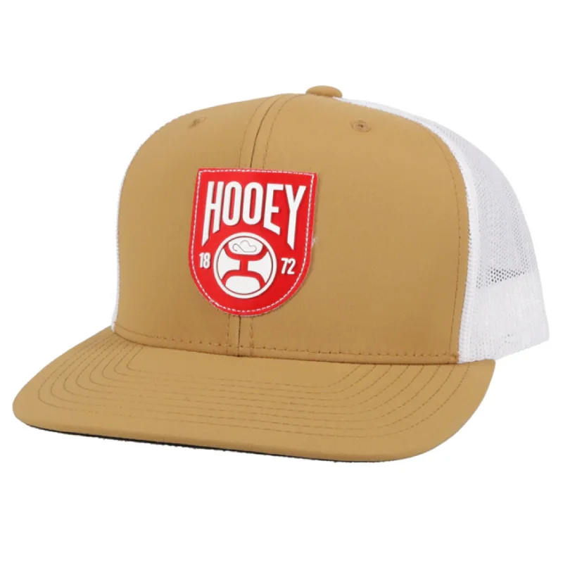 Hooey Red 1972 Patch Tan & White Cap