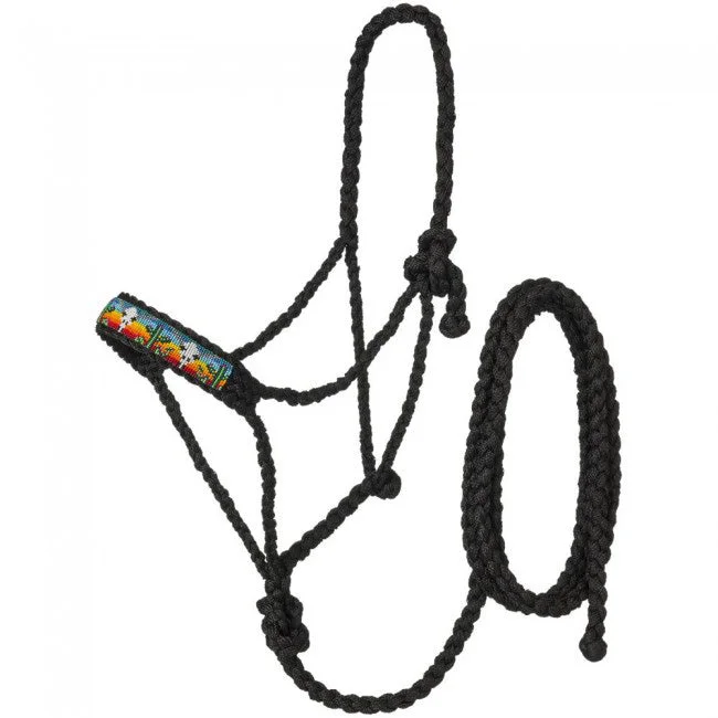 J T International Mule Tape Cactus and Skull Head Rope Halter