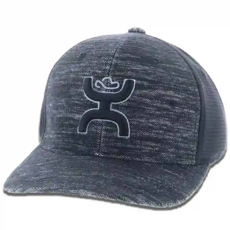 Hooey Youth Ash Black Flexfit Cap