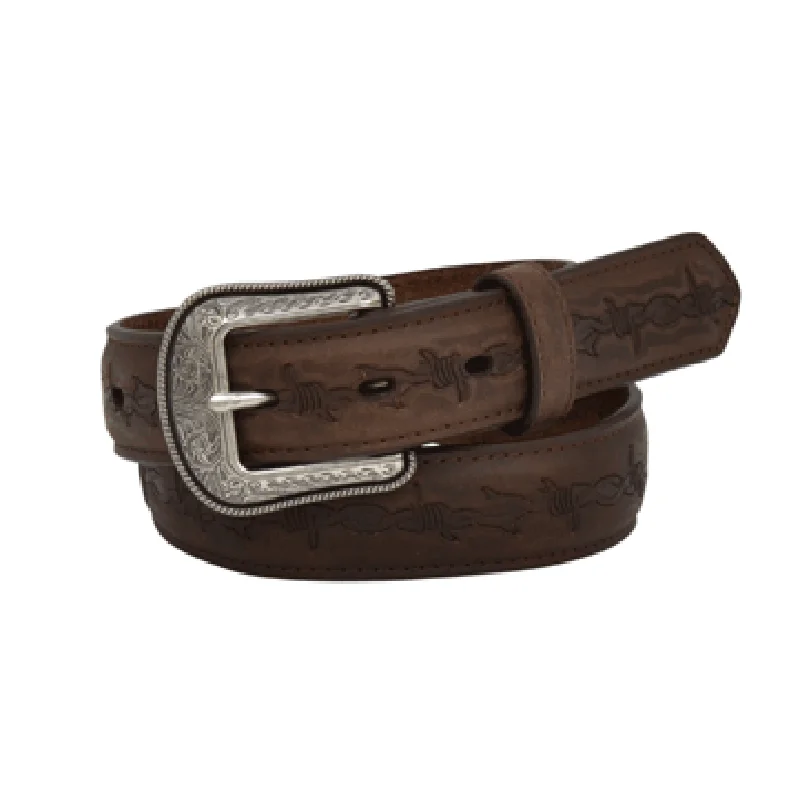 M&F Western Kid's Brown Barb Wire Belt