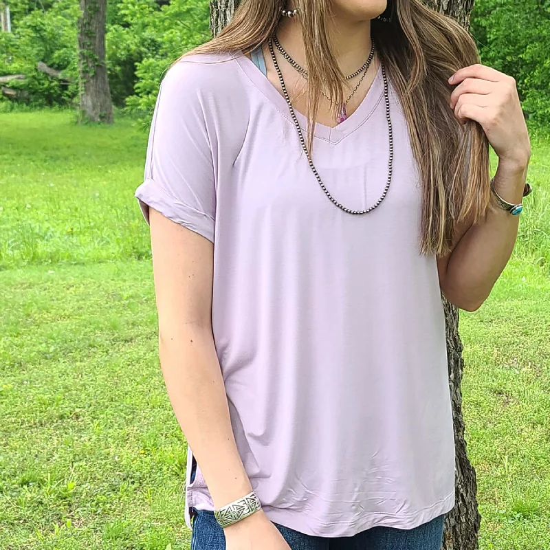 Lavender V Neck