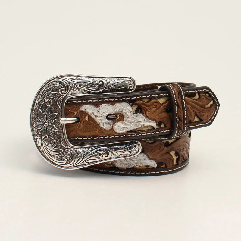 Nocona Girls Leopard Flower Belt