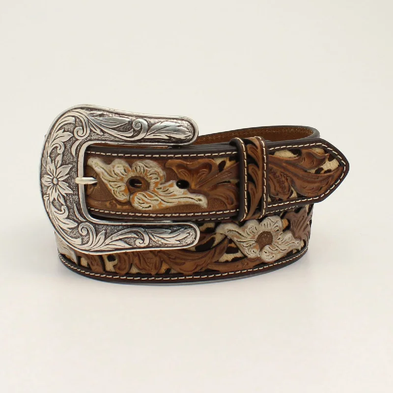 Nocona Women's Leopard Underlay Belt