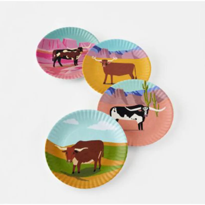 Southwest Longhorn Melamine 9" Dinner Plates