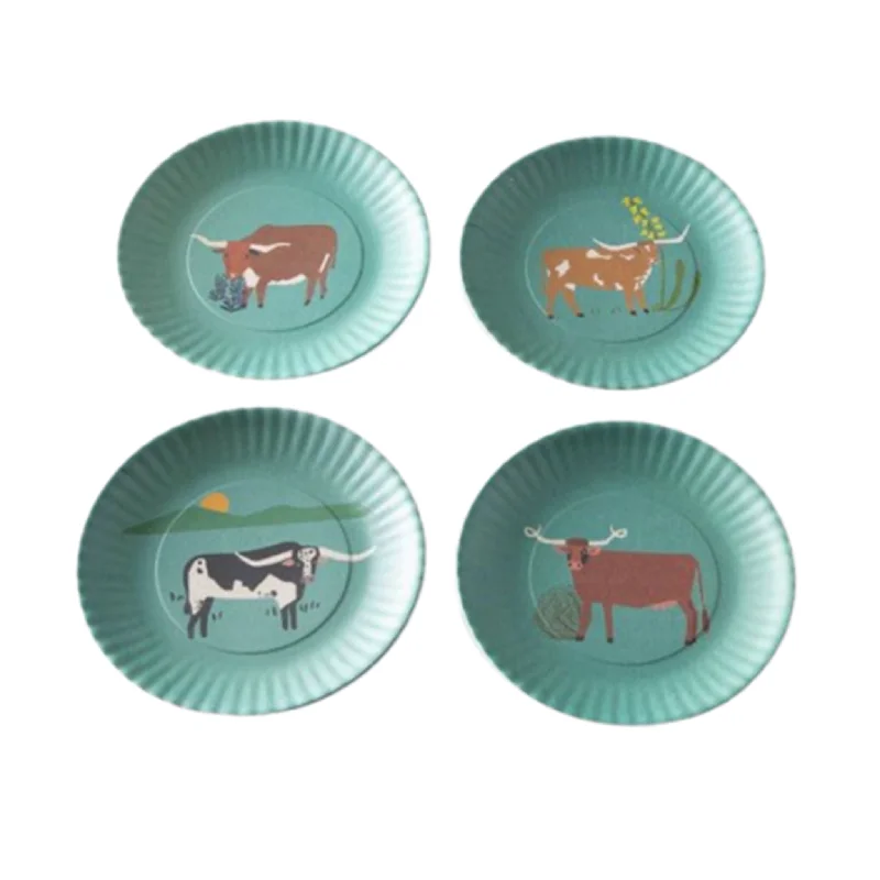 Southwest Longhorn 7.5" Plate Set