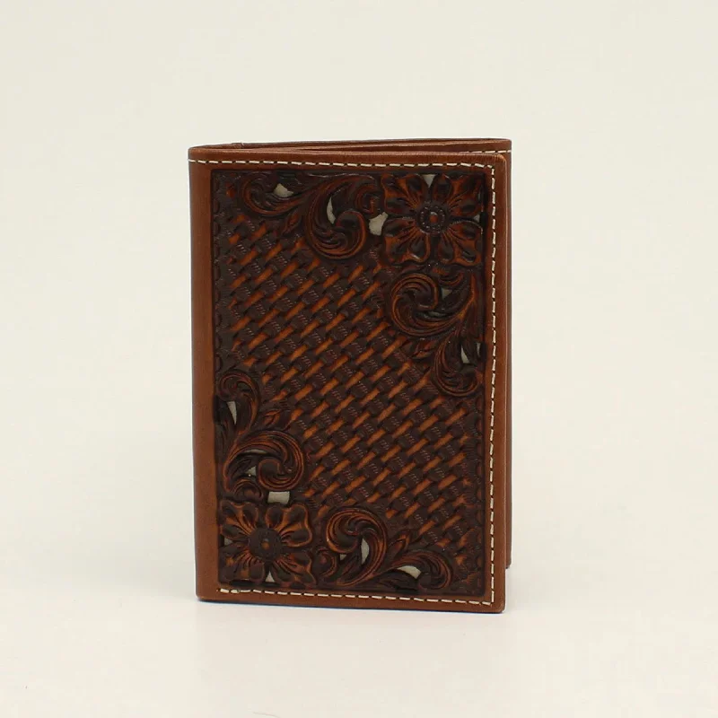 Floral Basketweave Wallet