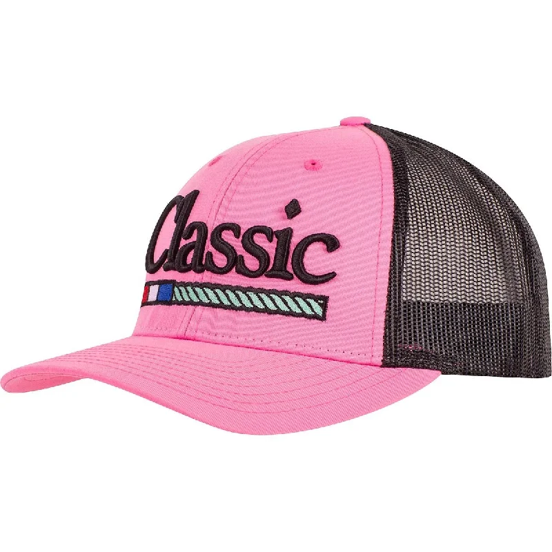 Classic Rope Co. Pink and Black Large Logo Cap