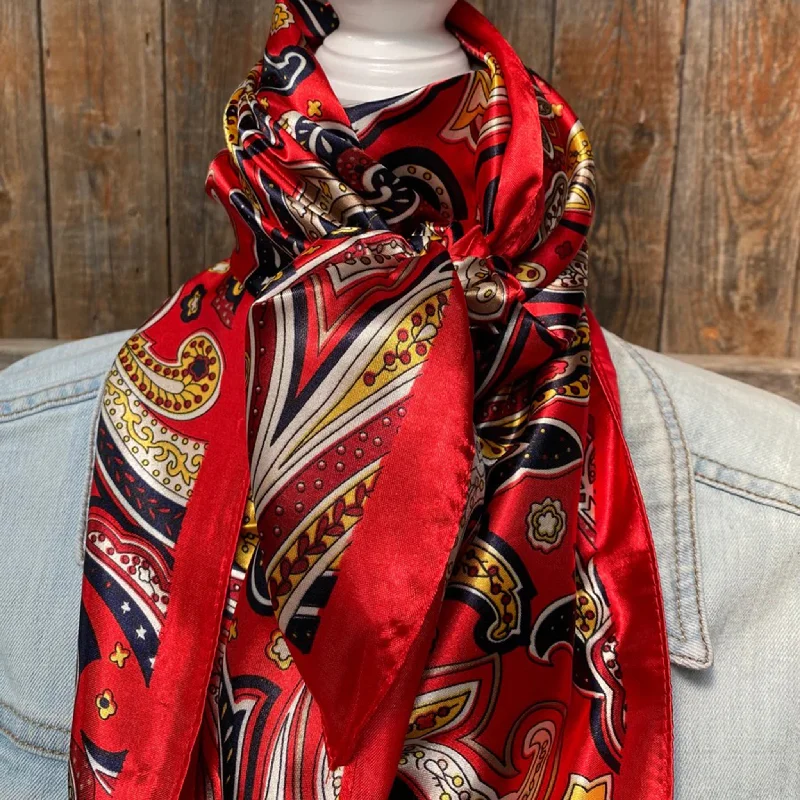 Rodeo Drive Red Hippie Paisley Wild Rag