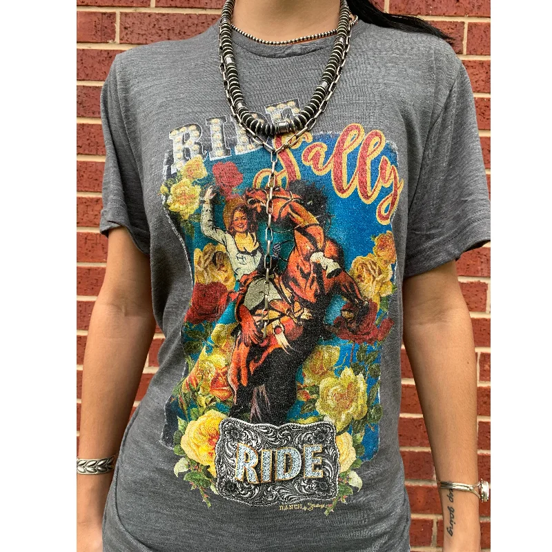 Ride Sally Ride Tee - Grey