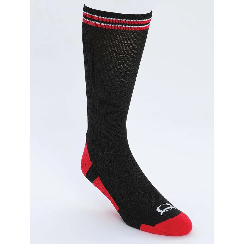 Cinch Men's Black Crew Socks