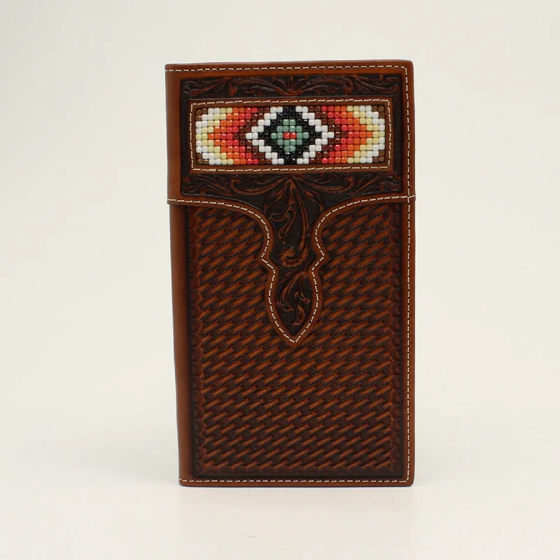 Nocona Basketweave Beaded Wallet