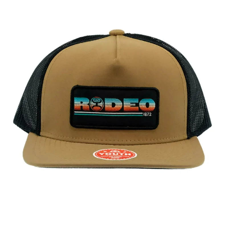 Hooey Youth Tan & Black Cap-Serape Rodeo Patch